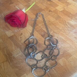 Silver-Tone Multi-Link Statement Necklace - Women Jewelry